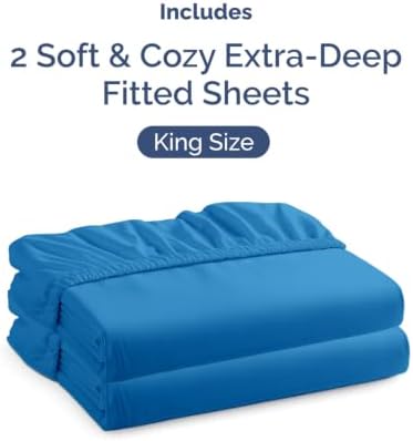 CGK Linens 2 Pack Extra Deep King Fitted Sheets - Image 4