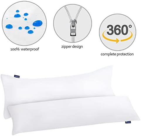 Waterproof Pillow Protector Body Size 2 Pack, Body Pillow Cover - Image 2