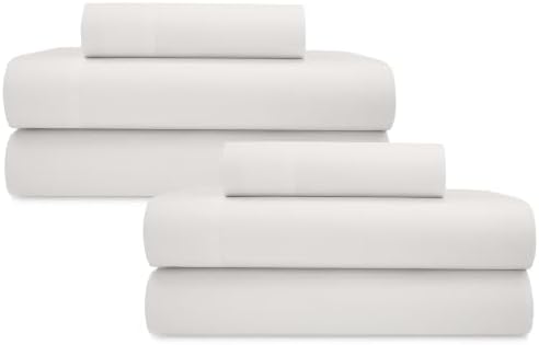 California Design Den 2 Pack Organic Cotton Twin Sheets Set, True Ivory by CaliforniaDesignDen