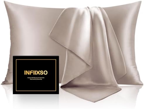 INFIIXSO Mulberry Silk Pillow Cases Standard Size by INFIIXSO