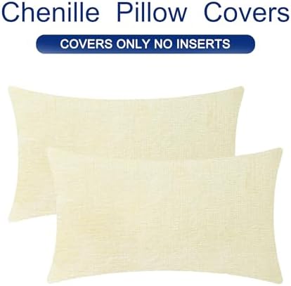 CaliTime Decorative Couch Throw Pillow Covers 26 X 16 Inches Beige - Image 6