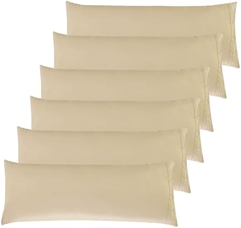 Elegant Comfort 6-PACK Solid Pillowcases 1500 Premium Hotel Quality Microfiber by ELEGANTCOMFORT