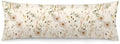 Sage Green Floral Body Pillow Cover Pillowcase by Unknown