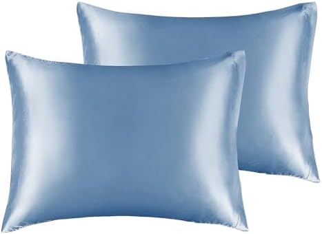 BEDELITE Satin Pillowcases, Toddler Size 13x18 Inch, Airy Blue by BEDELITE