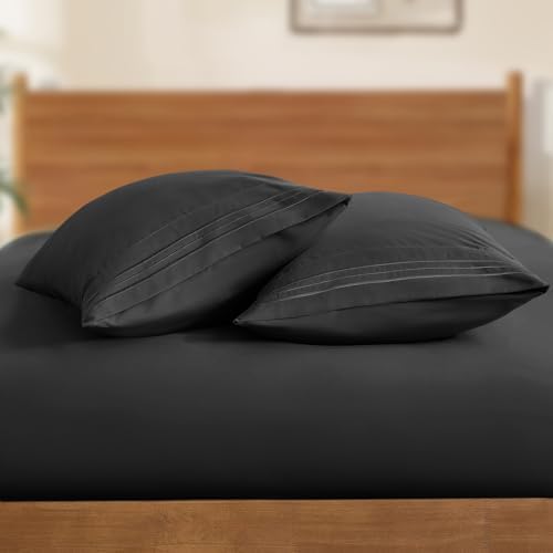 Horbaunal Microfiber Pillowcases King Size, Dark Grey, 2 Pack - Image 4