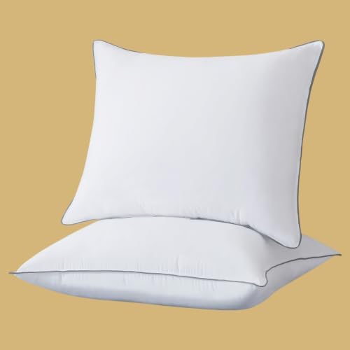 Goose Down Fiber Throw Pillow Insert Set of 2 by InspireCrafter