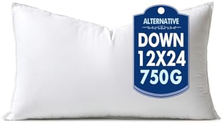 MIULEE 12x24 Inch Synthetic Down Alternative Pillow Insert by MIULEE