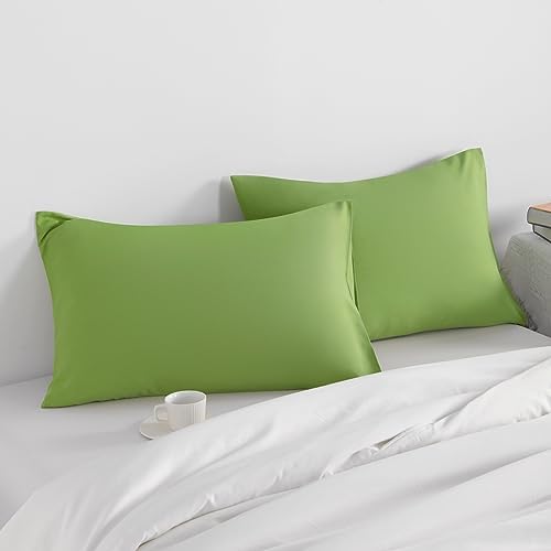NTBAY Queen Microfiber Pillowcases, Sage Green - Image 2