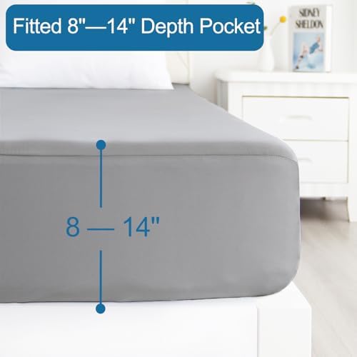 Full Size Waterproof Mattress Protector Cover Pad, Full Fitted Sheet - Image 2