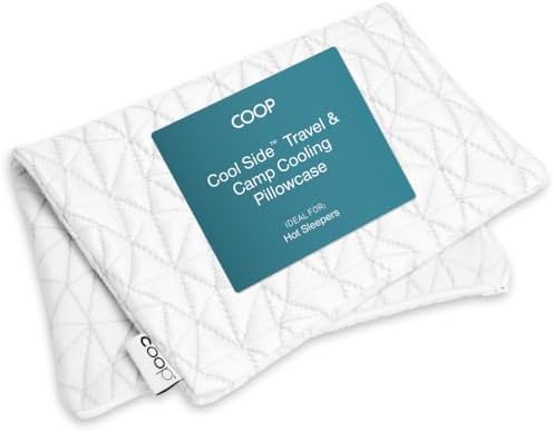 Coop Home Goods Cool Side Travel and Camping Pillowcase, Cooling Travel Pillow by CoopSleepGoods