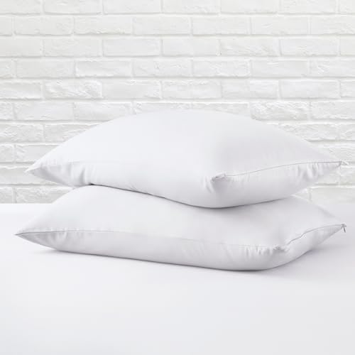 Queen Size Pillow Protector Set of 2, 100% Egyptian Cotton Pillow Cases - Image 3