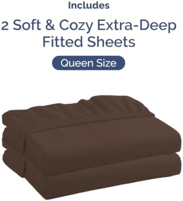 CGK Linens 2 Pack Extra Deep Queen Fitted Sheets - Image 4