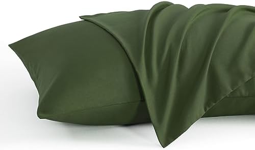NTBAY Queen Microfiber Pillowcases, Olive Green by NTBAY