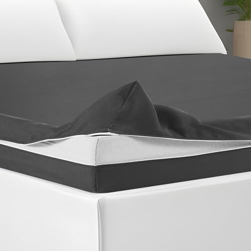 HunnmingRe Zippered Mattress Protector Fitted, Dark Gray by HunnmingRe