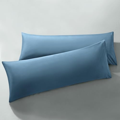 MILVOWOC Brushed Microfiber Body Pillowcases, Slate Blue, 20x48 Inch by MILVOWOC