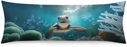 Sea Turtle Body Pillow Cover Coastal Beach Pillowcase by Unknown