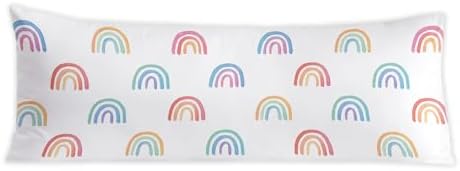 Boho Pastel Rainbow 20x54 Body Pillow Cover, Girl Nursery Decor, Boho by PIUD