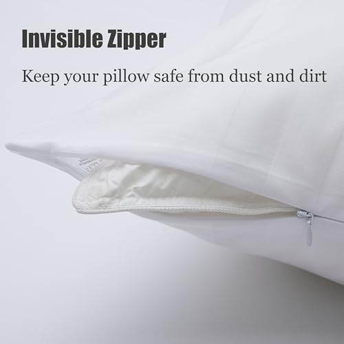 100% Cotton Zippered Pillow Protectors Queen Size - Image 3