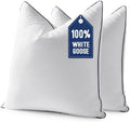 MIULEE Goose Feather Down 18x18 Pillow Insert Set of 2 by MIULEE