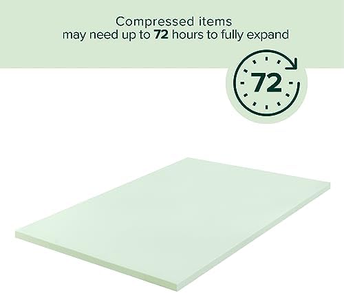ZINUS 1.5 Inch Green Tea Memory Foam Mattress Topper, Pressure-Relieving Layers - Image 4