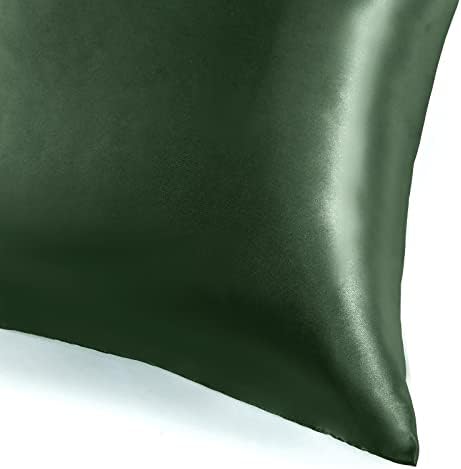 TREELY 1 Pack Satin Pillow Covers 20x48 Inches, Forest Green - Image 5