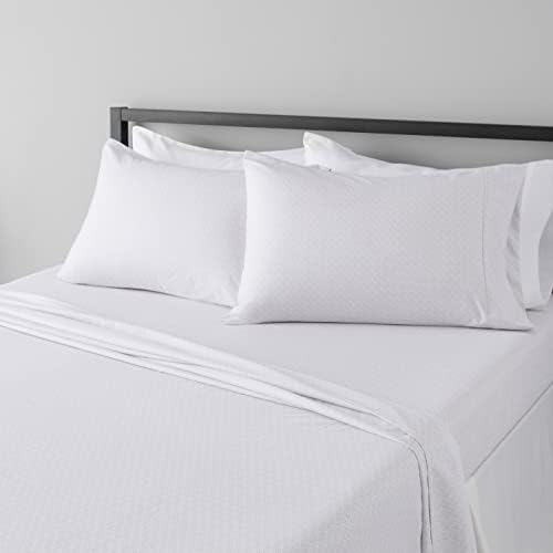 Amazon Basics Breathable, Wrinkle-Free Brushed Microfiber 4-Piece Bed Sheet Set by AmazonBasics