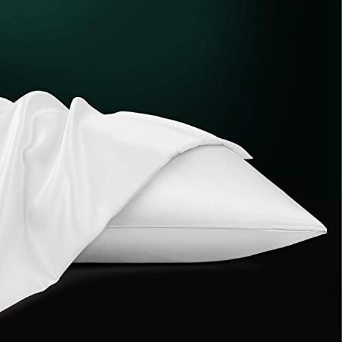 NTBAY Standard Satin Pillowcases, Pure White - Image 4