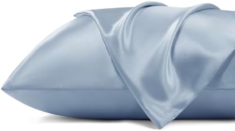 Bedsure Satin Pillowcase with Zipper, Pillow Cases Queen Size Set of 2 - Image 6