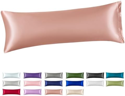 Silk Like Satin Body Pillowcase, Champagne Gold, 1 Pack, 20x54 Inches by VCUSUELER