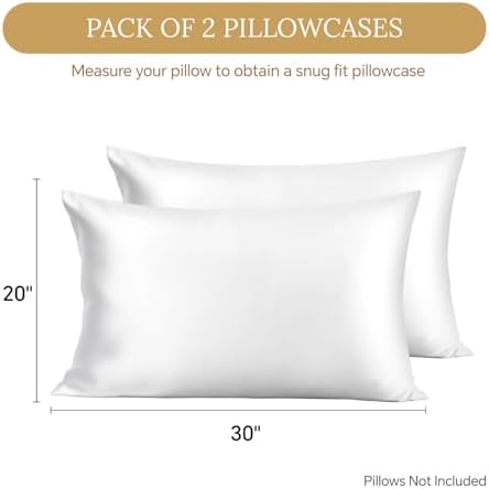 INFIIXSO Silk Pillow Cases Queen Size Set of 2, Hidden Zipper - Image 3