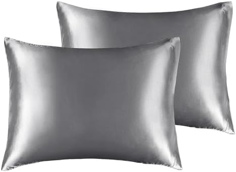 BEDELITE Satin Pillowcases, Toddler Size 13x18 Inch, Dark Grey by BEDELITE