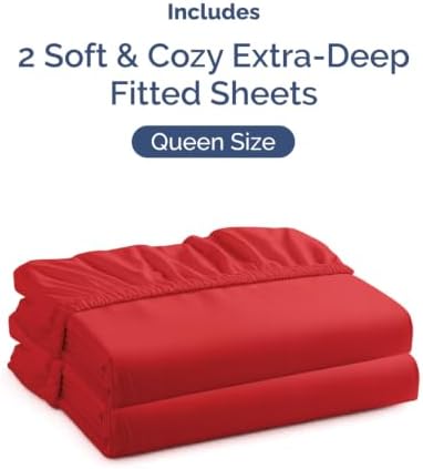 CGK Linens 2 Pack Extra Deep Queen Fitted Sheets - Image 4