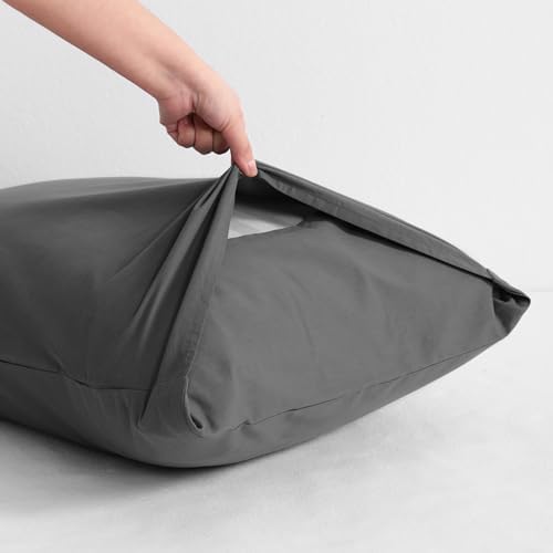 NTBAY Cotton Body Pillowcases, Dark Grey - Image 6
