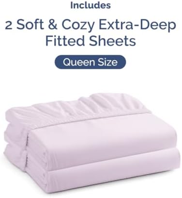 CGK Linens 2 Pack Extra Deep Queen Fitted Sheets - Image 4