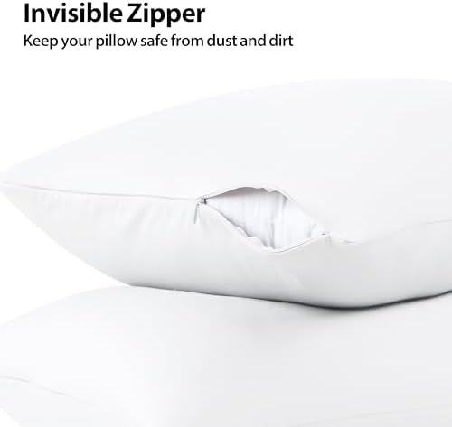 100% Cotton Zippered Pillow Protectors Queen Size - Image 4