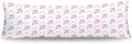 Coquette Pink Ribbon Bow Hydrangea Floral 20x54 Body Pillow Cover, Preppy by HUGANE