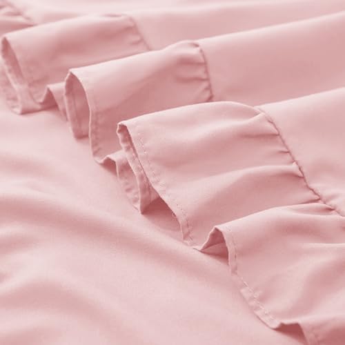 KKJIAF 2 Pack Ruffle Pillow Cases 18x18 Inches, Light Pink - Image 7