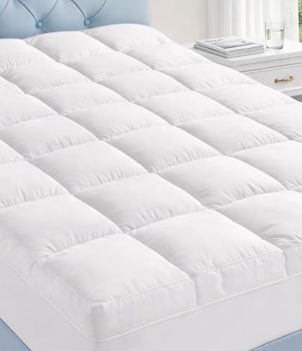 Fracho King Cotton Mattress Topper, Extra Thick Pillow Top Mattress Pad by FrachoLLC