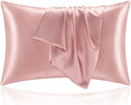 BEDELITE Satin Pillowcases, Queen Size 20x30 Inch, Rose Pink by BEDELITE