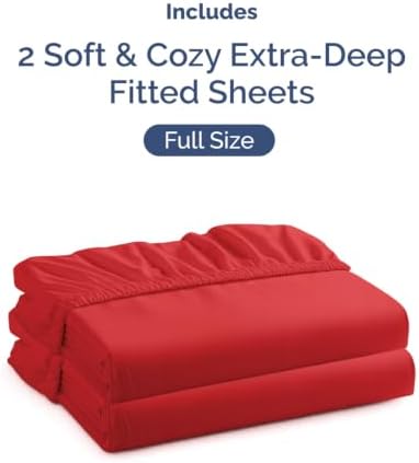 CGK Linens 2 Pack Extra Deep Full Fitted Sheets - Image 4