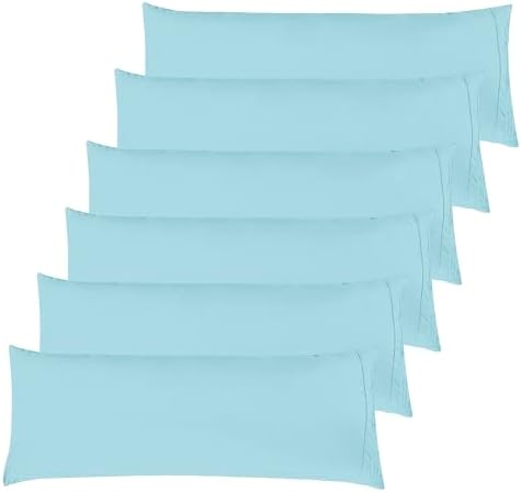Elegant Comfort 6-PACK Solid Pillowcases 1500 Premium Hotel Quality Microfiber by ELEGANTCOMFORT