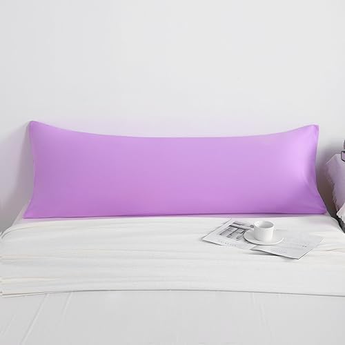NTBAY Microfiber Body Pillowcase, 1 Pack, 20 x 54, Light Purple - Image 2