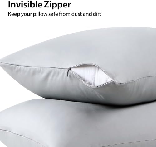 100% Cotton Zippered Pillow Protectors Queen Size - Image 4
