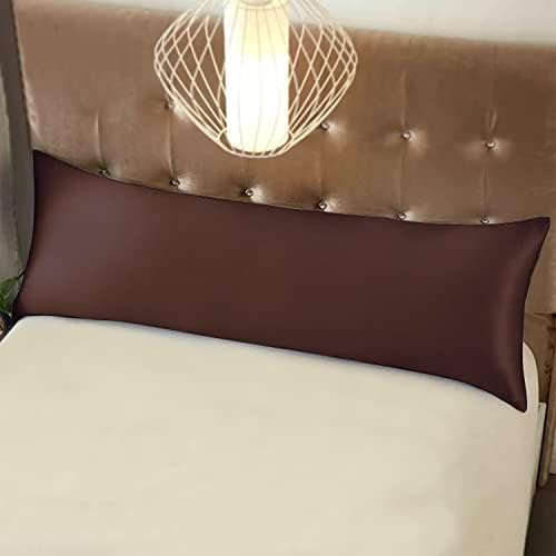 NTBAY Body Satin Pillowcase, Dark Brown - Image 4
