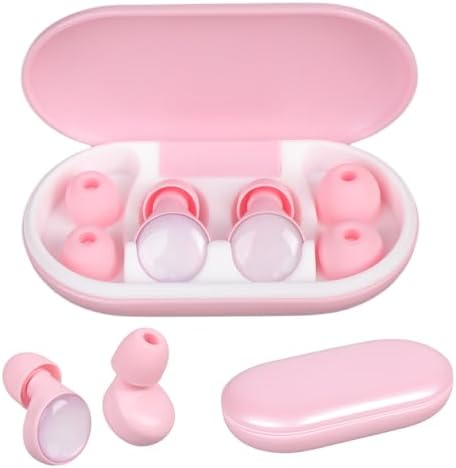 Soft Silicone Ear Plugs for Noise Reduction, Reusable Sleep Earplugs by VTKUHOFI
