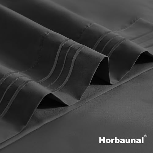 Horbaunal Microfiber Pillowcases King Size, Dark Grey, 2 Pack - Image 7