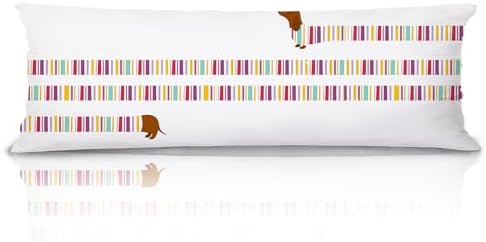 Funny Dachshund 20x54 Body Pillow Cover, Weiner Dog Gifts by Unknown