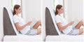 Sasttie Wedge Pillow, 12 Inch Memory Foam Bed Wedge Pillow by SASTTIE
