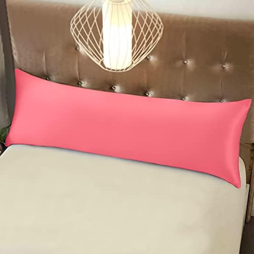 NTBAY Body Satin Pillowcase, Coral Pink - Image 4