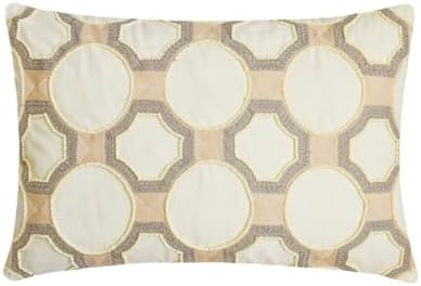 The HomeCentric Decorative Lumbar Pillow Cover Ivory 12"x20" Cotton Linen by TheHomeCentric